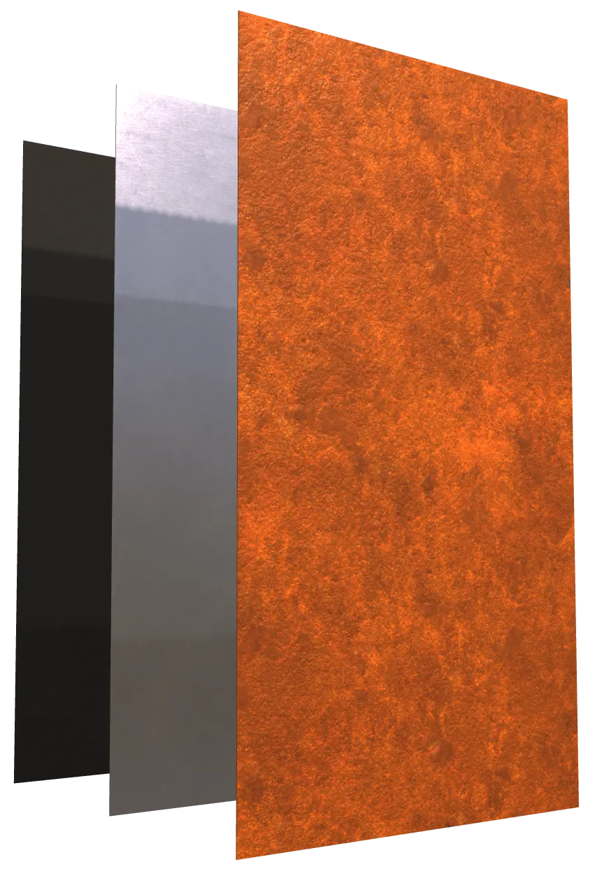 Premium metal planter materials and finishes