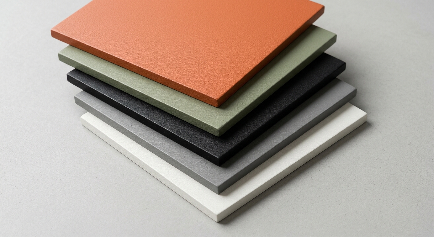 Powder coated aluminum